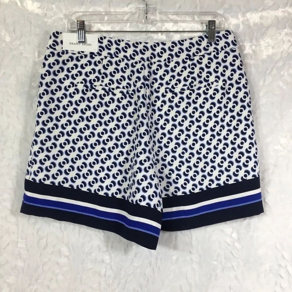 Ann Taylor Factory The Drapey Short sailor flat front printed shorts high waist